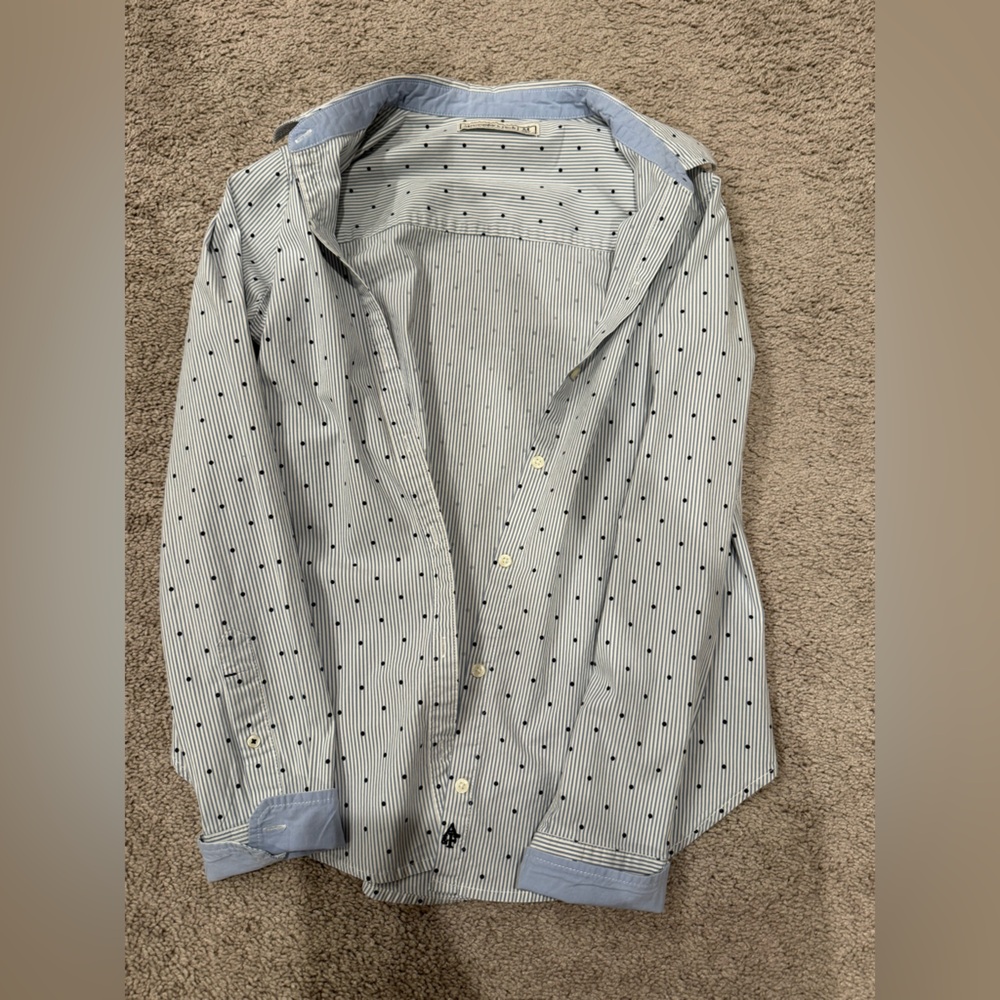 Abercrombie Blue Button Down Shirt Medium